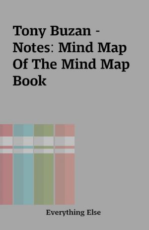 Tony Buzan – Notes: Mind Map Of The Mind Map Book