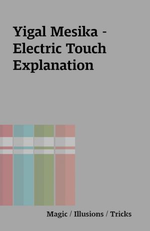 Yigal Mesika – Electric Touch Explanation