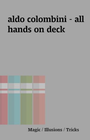 aldo colombini – all hands on deck
