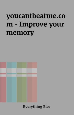 youcantbeatme.com – Improve your memory