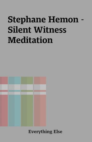 Stephane Hemon – Silent Witness Meditation