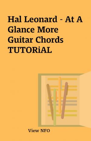 Hal Leonard – At A Glance More Guitar Chords TUTORiAL