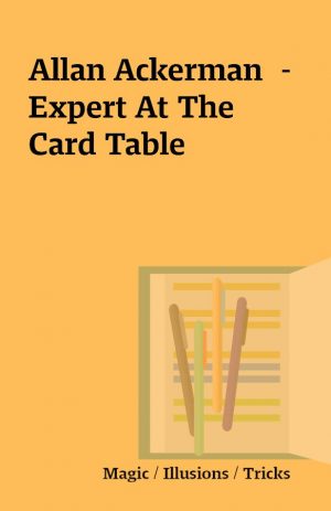 Allan Ackerman  – Expert At The Card Table