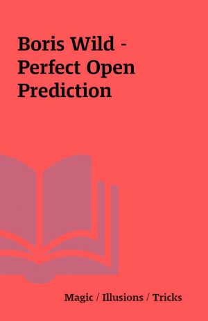 Boris Wild – Perfect Open Prediction