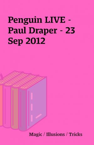 Penguin LIVE – Paul Draper – 23 Sep 2012