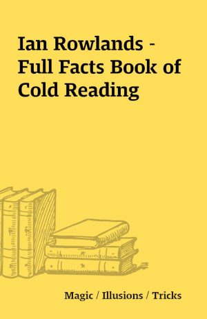 Ian Rowlands – Full Facts Book of Cold Reading